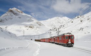 Eisenbahn Schnee - Schweiz